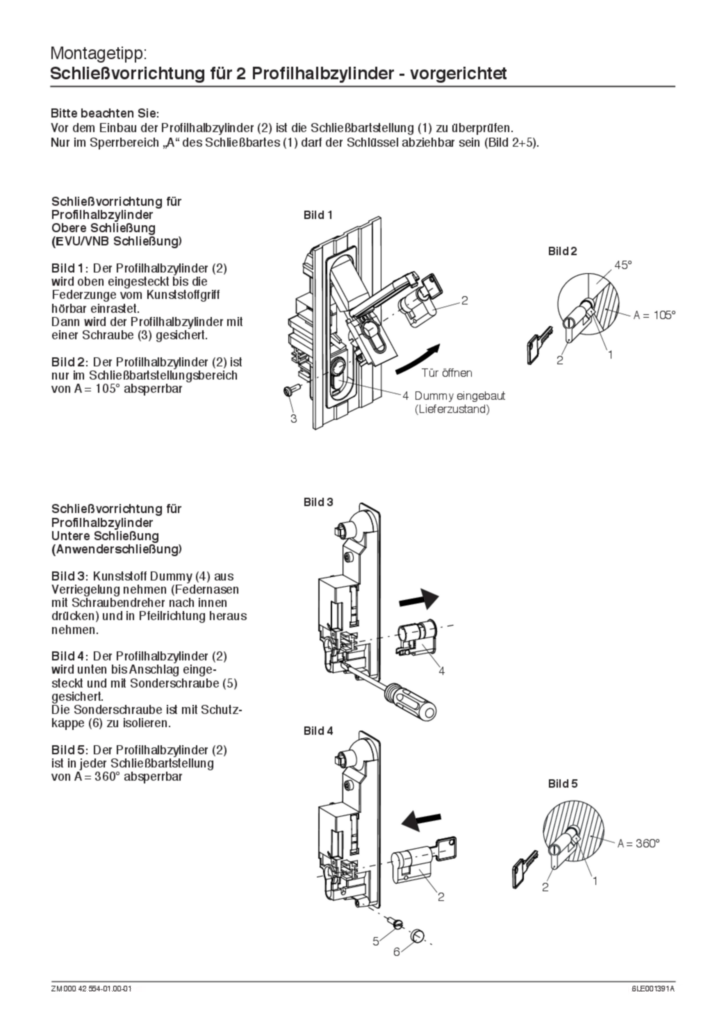Bild Montageanleitung für ZAS175CY8, ZAS205CY8 - Zähleranschlusssäule, universZ (DE, Stand: 07.2015) | Hager Deutschland