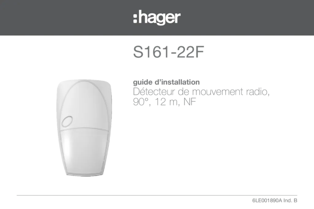 Image Notice instal IR Hager S161-22 FR | Hager France