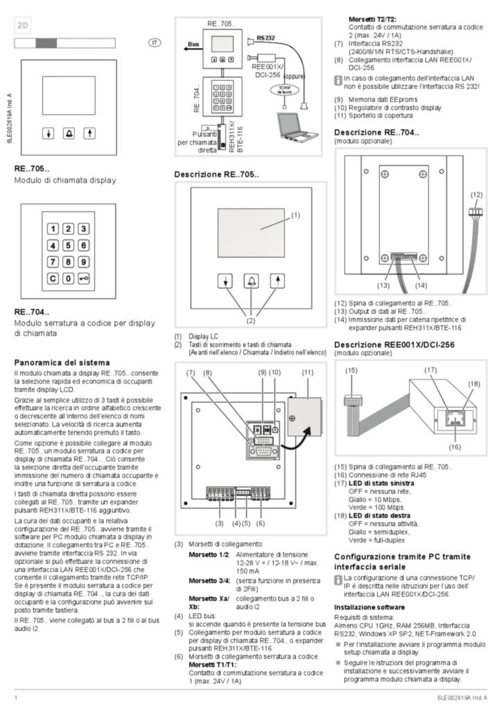 Image Notice Installation Clavier RE..705.. RE..704..Multimarque I | Hager Suisse