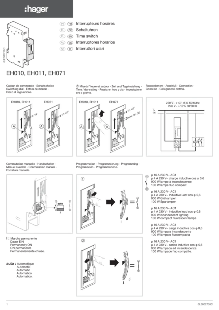 Afbeelding Installatiehandleiding en-GB, es-ES, fr-FR, de-DE, el-GR, it-IT, pl-PL, pt-PT, ru-RU 2019-02-06 | Hager Nederland