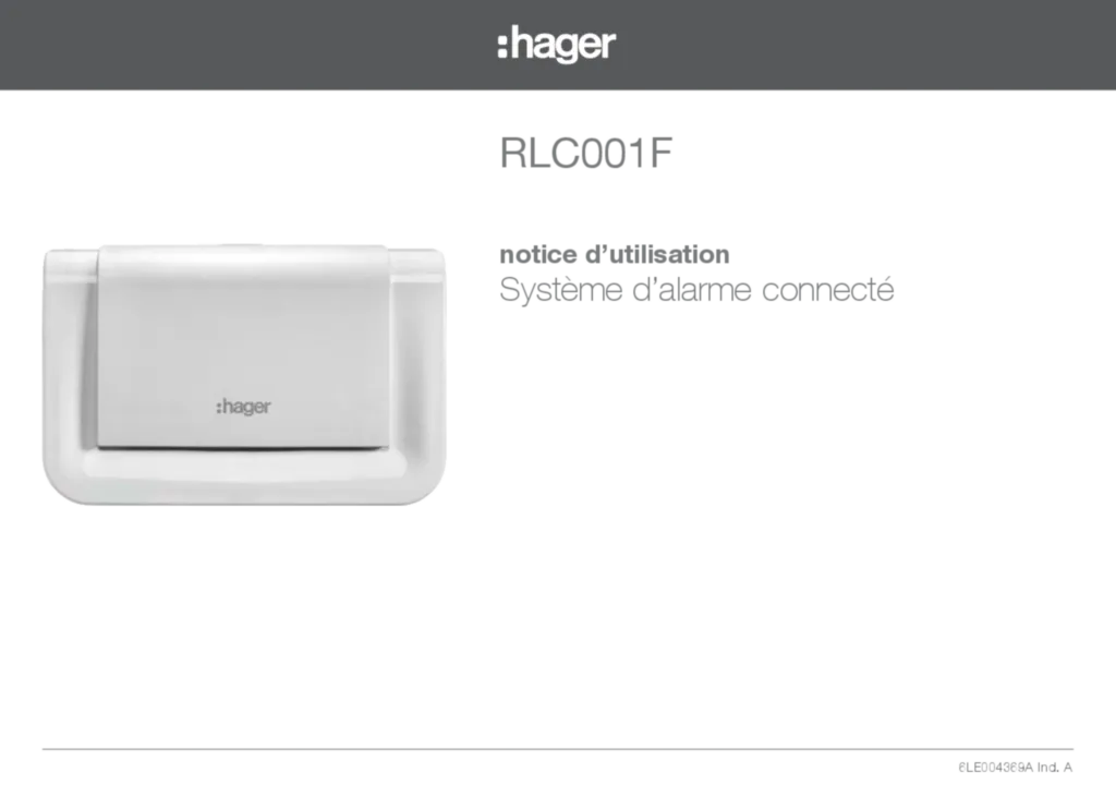 Image Notice utilisation Centrale RLC001F Hag F | Hager France