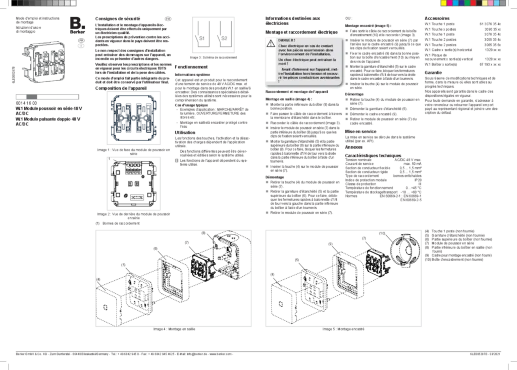 Immagine Manuale di installazione fr-FR, it-IT 2018-05-28 | Hager Italia