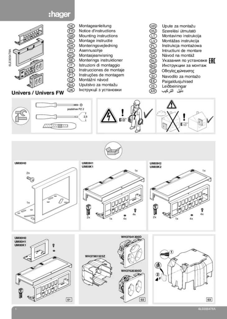 Image Guide d'installation  International 2020-01-01 | Hager Suisse