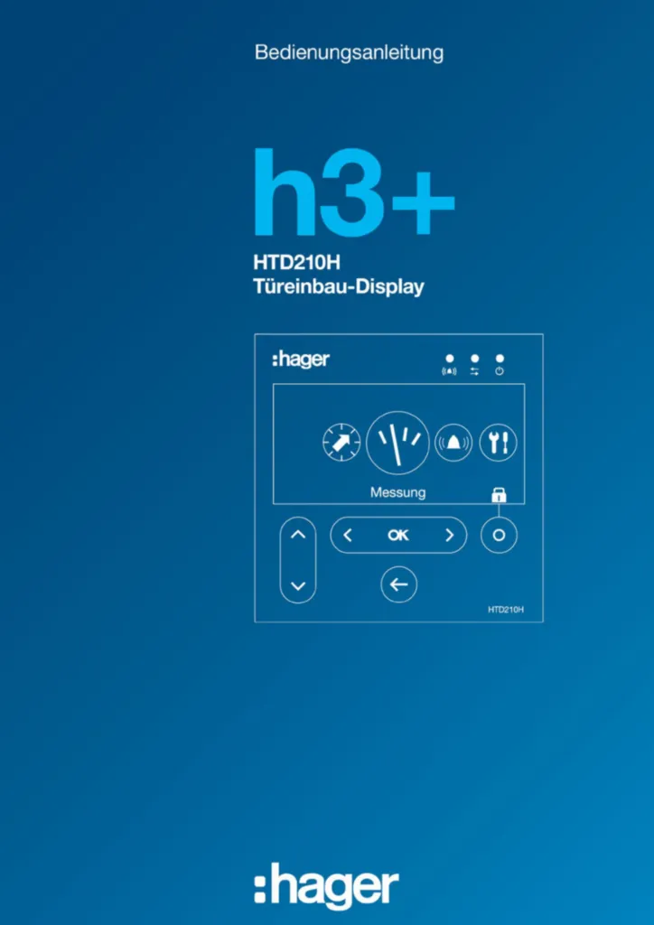 Bild Montageanleitung für HTD210H - Display zum Türeinbau (DE, Stand: 02.2019) | Hager Deutschland