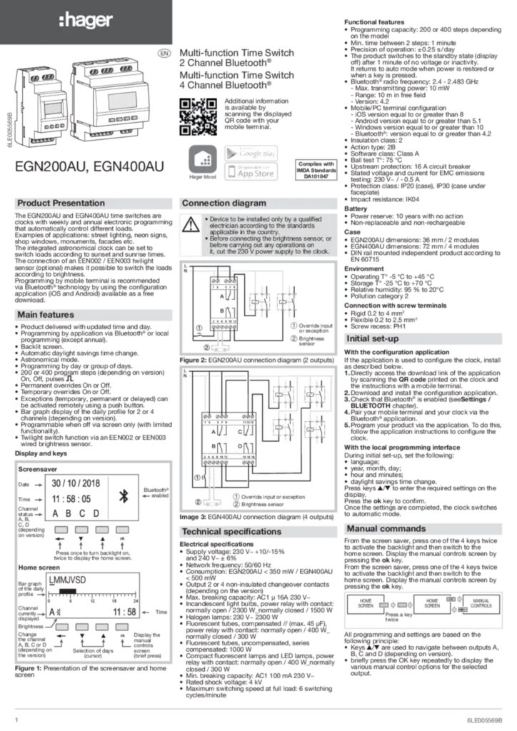 Image Installation manual en-GB 2020-06-04  | Hager Australia