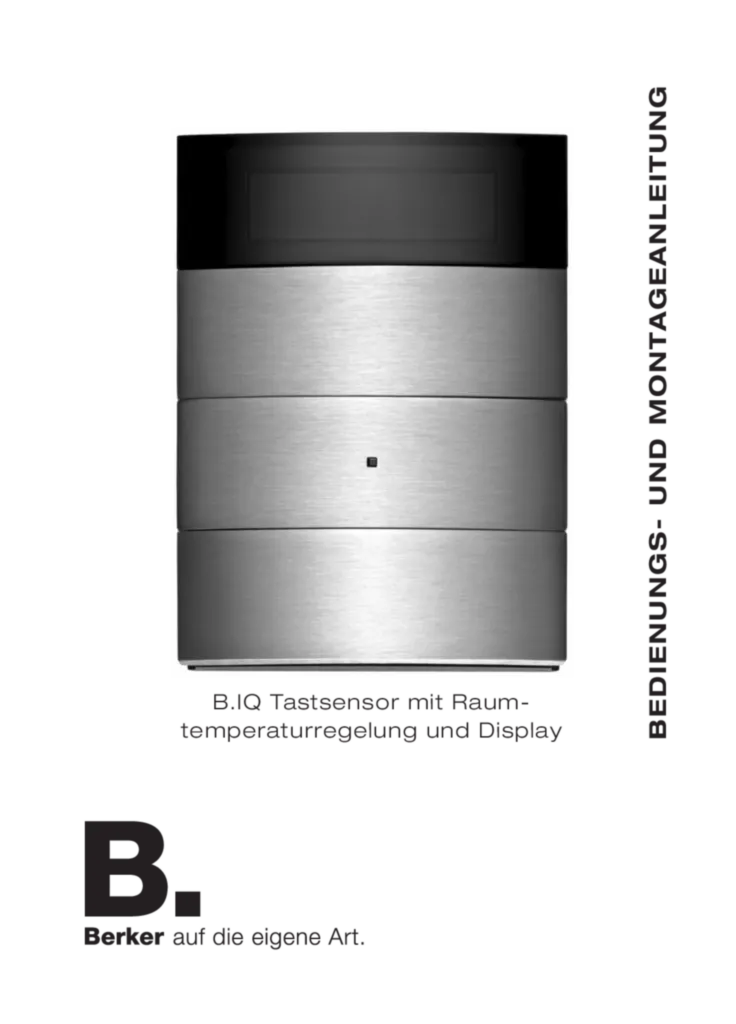 Bild Bedienungs- und Montageanleitung für 7566xx - B.IQ Tastsensor mit Temperaturregler (DE, 2021-01) | Hager Deutschland