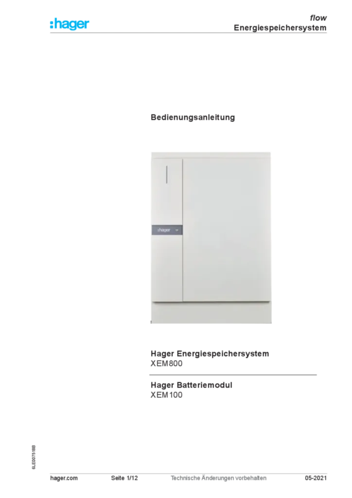 Bild Betriebsanleitung de-DE 2021-05-19 | Hager Deutschland