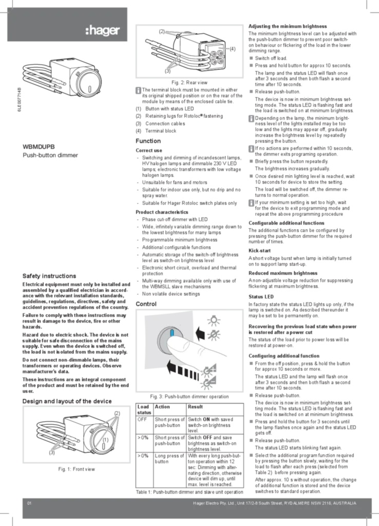 Image Installation manual en-GB 2021-12-14  | Hager Australia