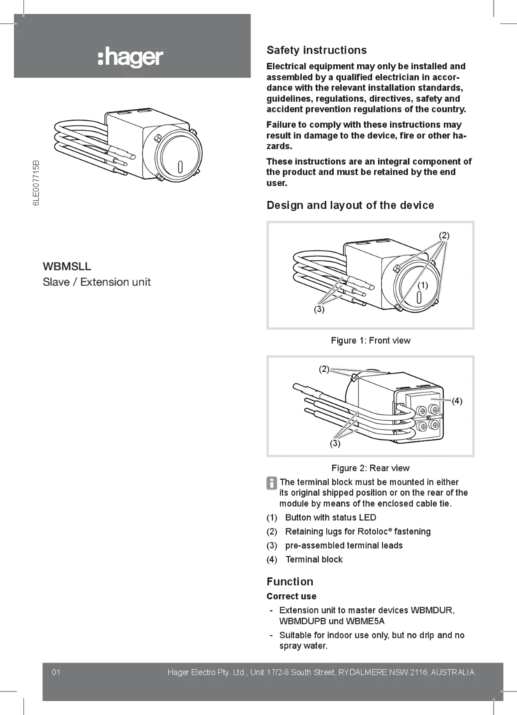 Image Installation manual en-GB 2021-03-19  | Hager Australia