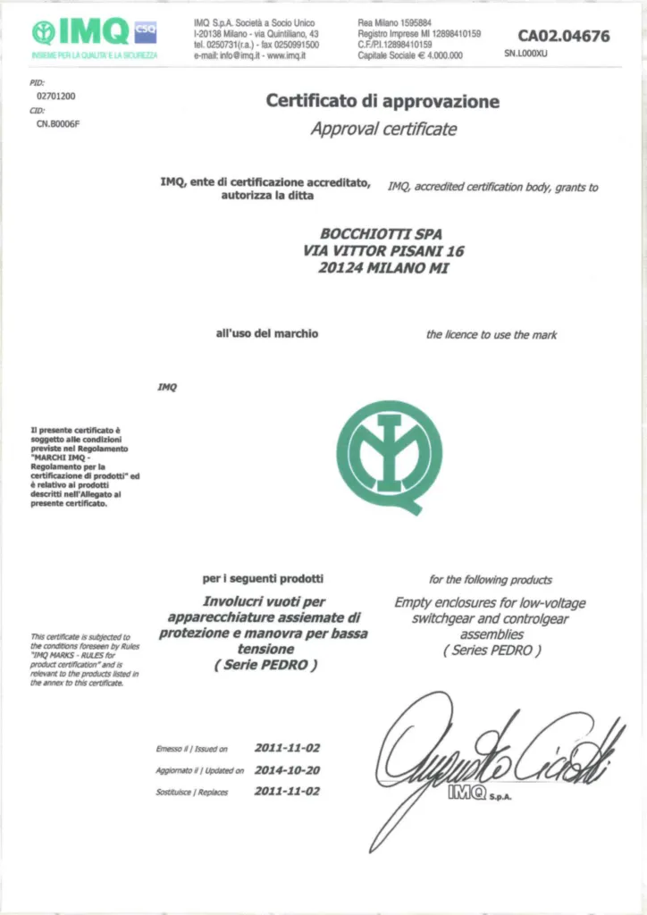 Image Certificat de produit International 2014-10-17 | Hager France