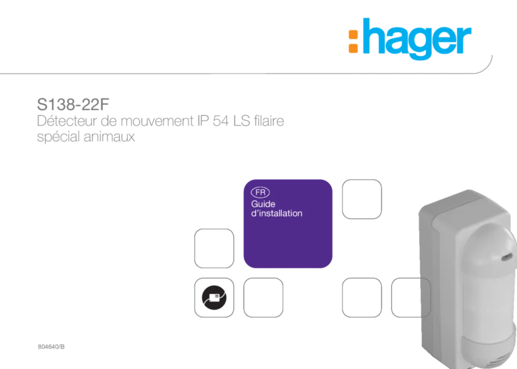 Image Notice Inst DM Fil Spéc. Animaux Hager S138-22F | Hager France