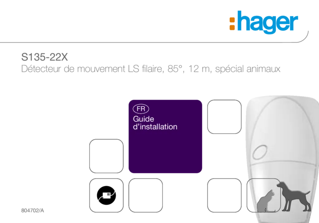 Image notice Inst IR Fil SpAn Hag S135-22X | Hager France