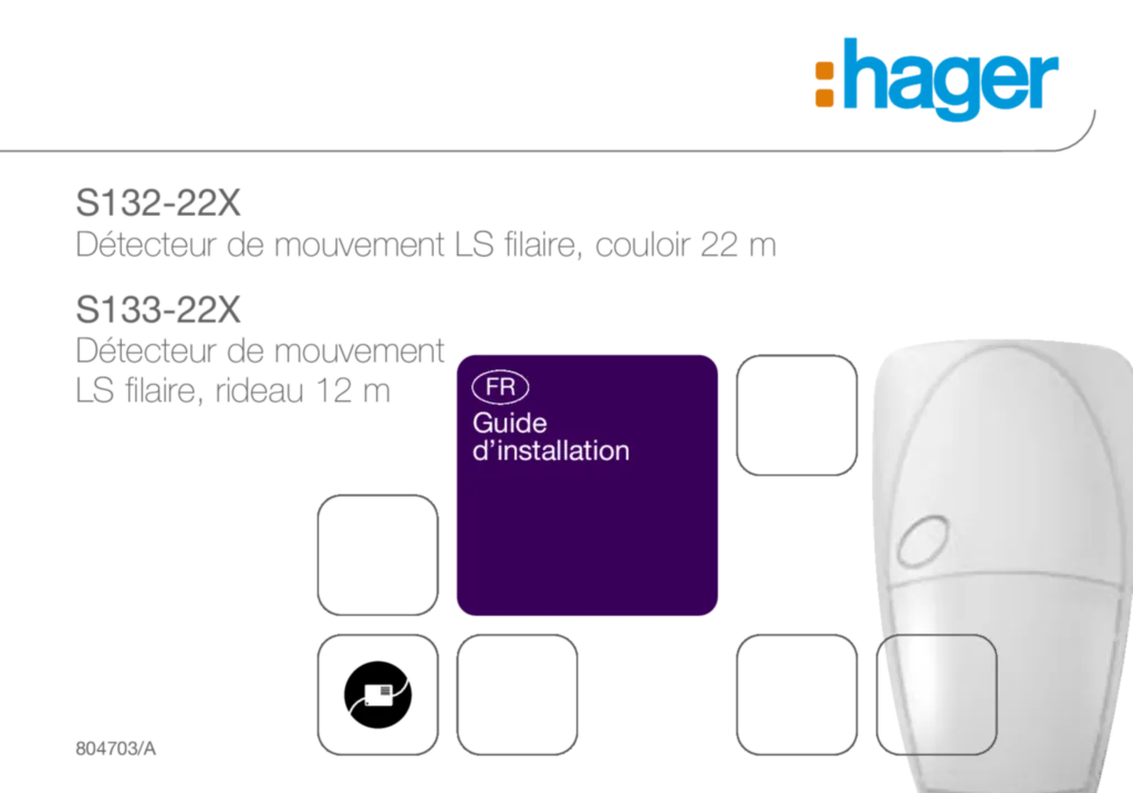 Image notice Inst IR Fil Hag S132-3-22X | Hager France