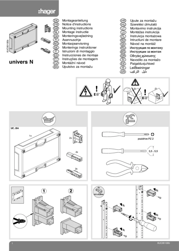 Afbeelding Installatiehandleiding International 2011-02-10 | Hager Nederland