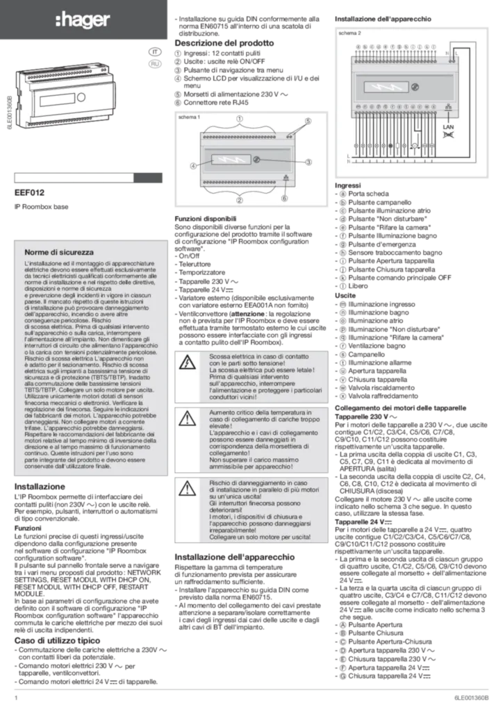 Bild Montageanleitung it-IT, ru-RU 2015-06-22 | Hager Deutschland