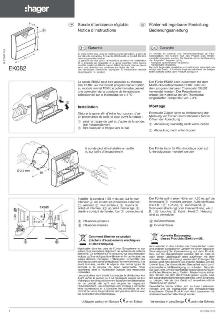 Afbeelding Installatiehandleiding en-GB, fr-FR, de-DE, it-IT 2009-12-03 | Hager Nederland