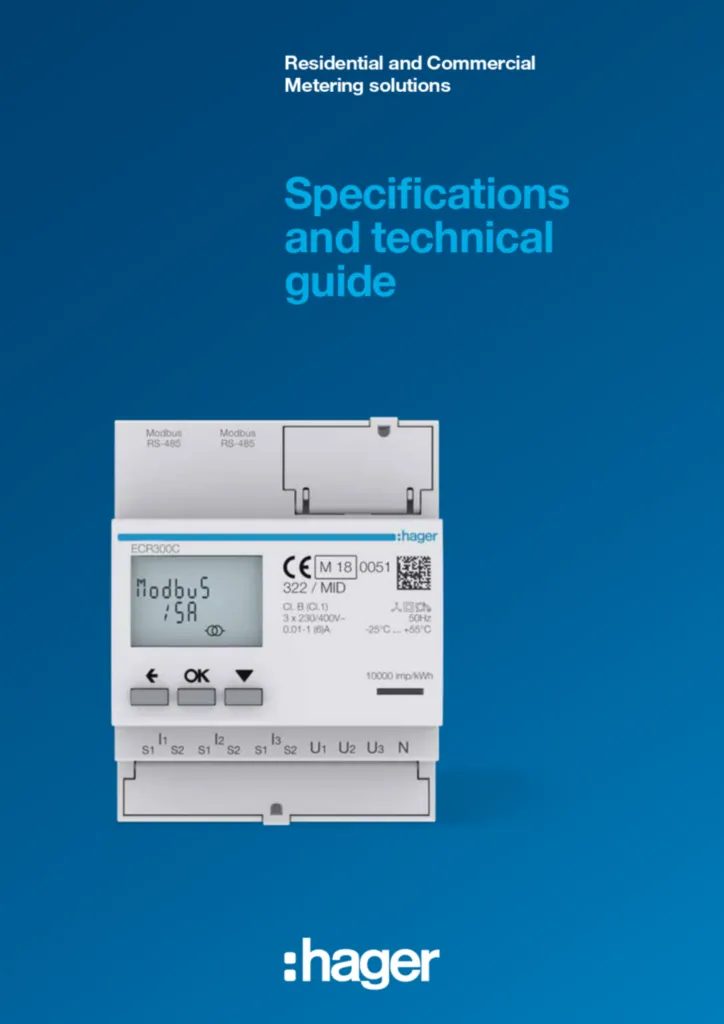 Image Energy Meters Specifications and Technical Guide  | Hager Australia