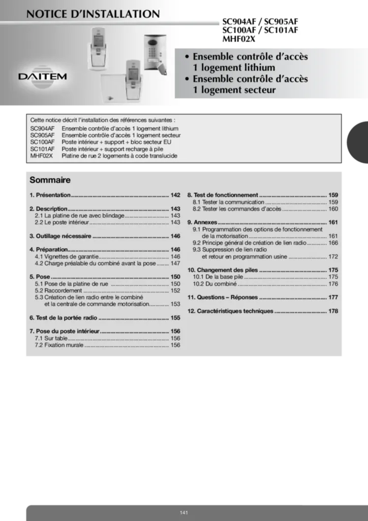 Image Notice instal ens interph solaire SC904/SC905AF | Hager France