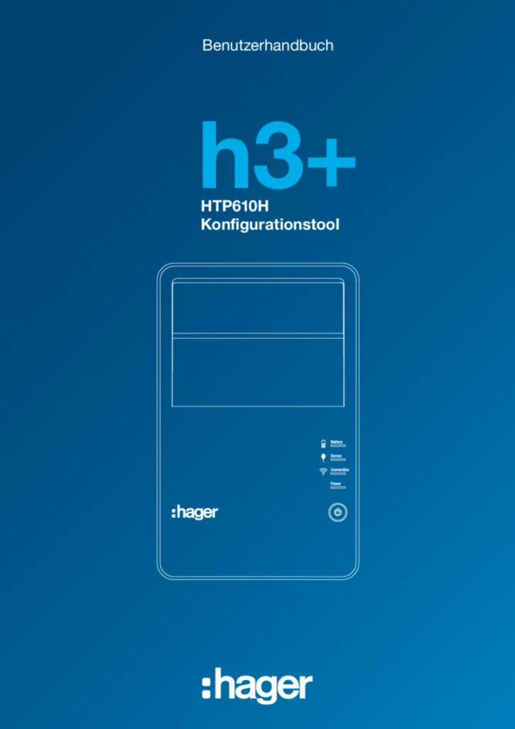 Bild Wartungsanleitung für HTP610H - Konfigurationstool für Leistungsschalter mit elektronischer Auslöseeinheit h3+ (DE, Stand: 01.2019) | Hager Deutschland