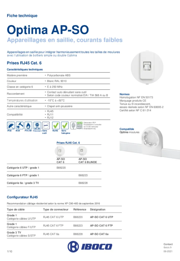 Image IBOCO_appareillage_saillie_optima_ap-so_courants_faibles | Hager France