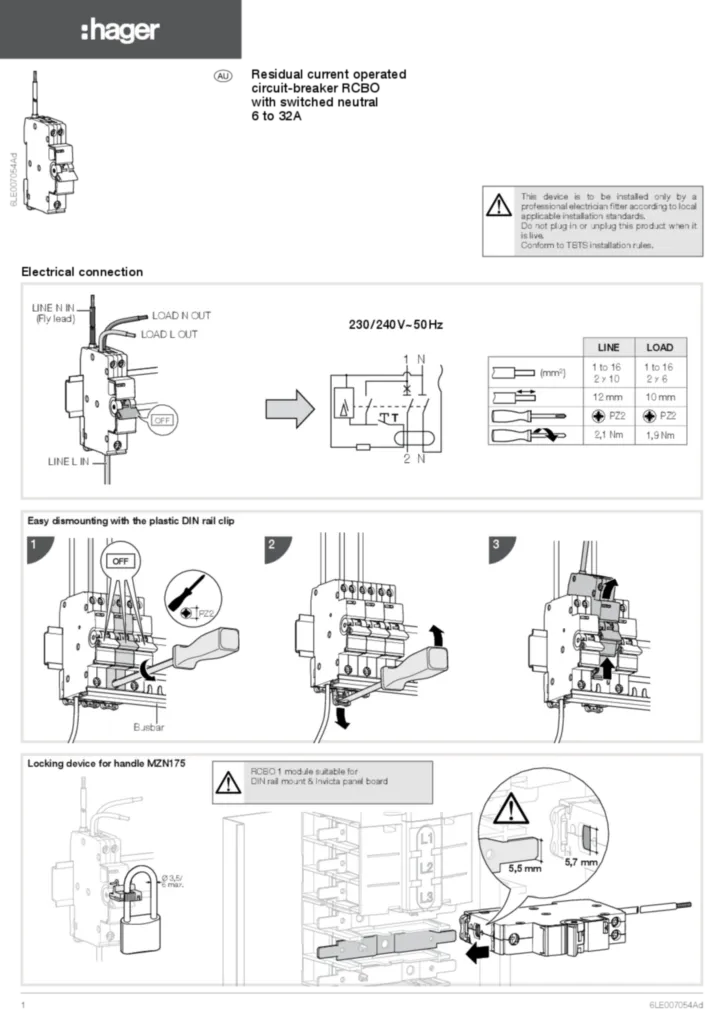 Image Installation manual en-GB 2021-03-03  | Hager Australia