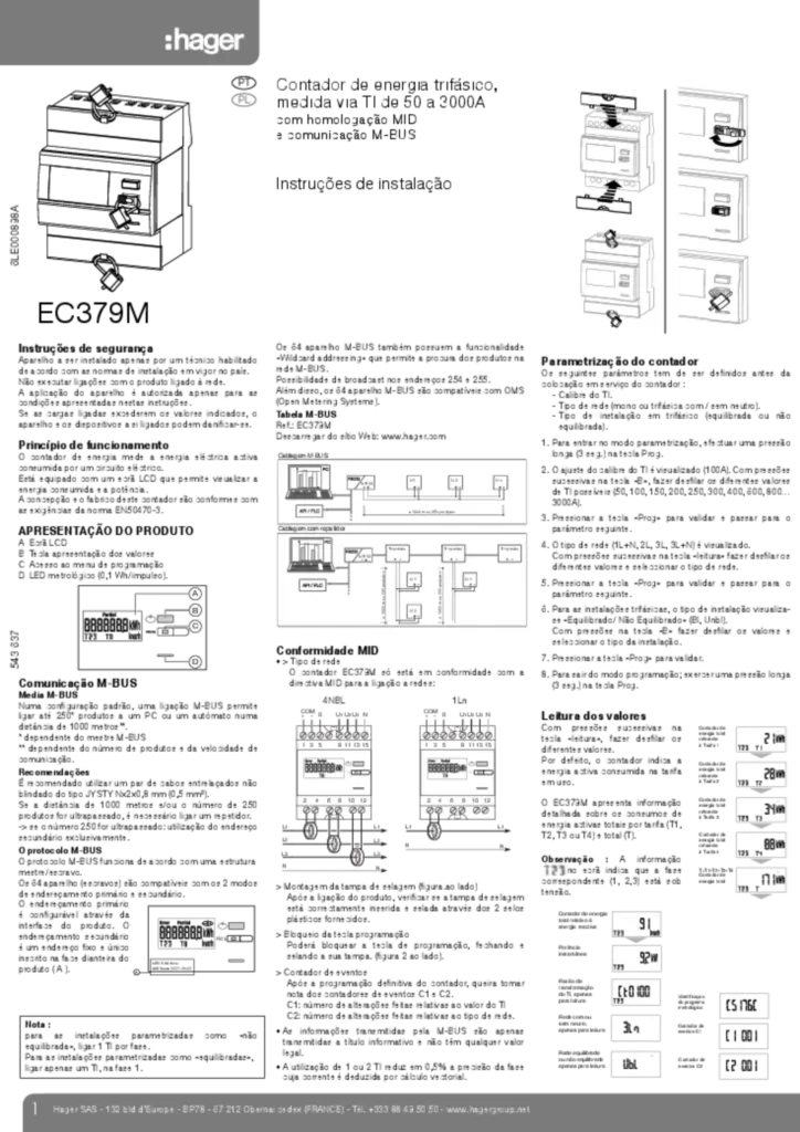 Imagem Manual de instalação pl-PL, pt-PT 2014-11-28 | Hager Portugal