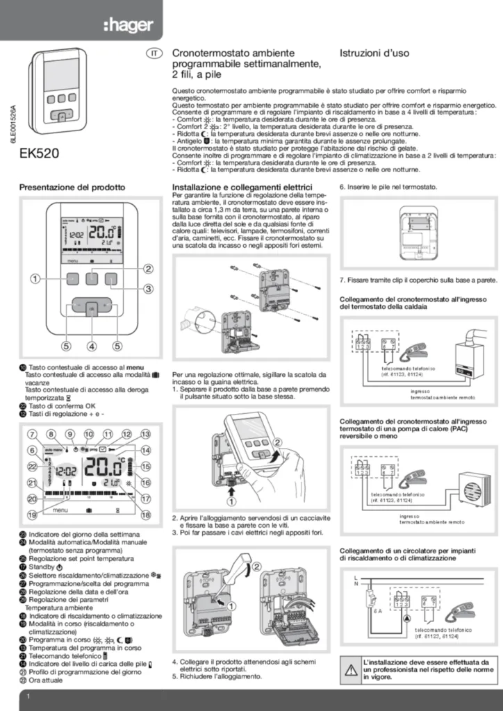 Immagine Manuale di installazione it-IT 2020-01-01 | Hager Italia