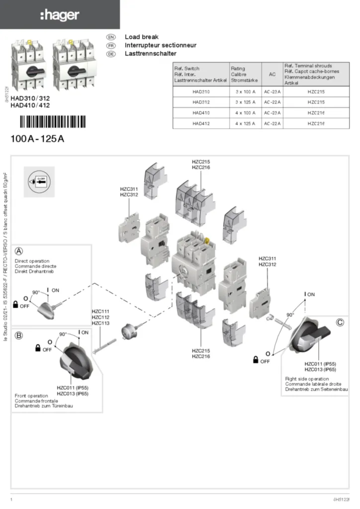 Immagine Manuale di installazione International 2022-04-08 | Hager Italia