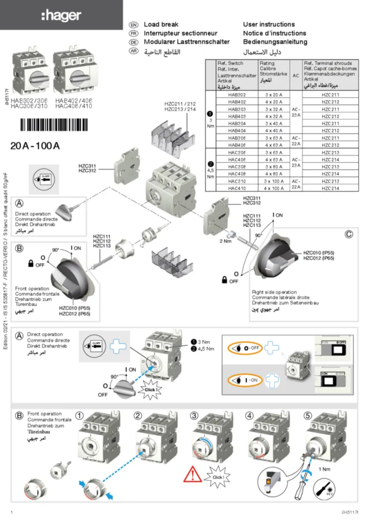 Immagine Manuale di installazione International 2022-04-08 | Hager Italia