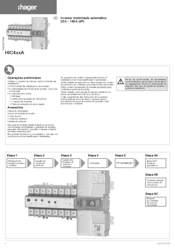 Imagem Manual de instalação pt-PT 2020-04-14 | Hager Portugal