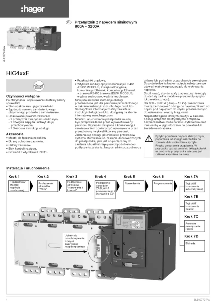 Zdjęcie QuickStart HIC4xxE 800-3200A PL | Hager Polska