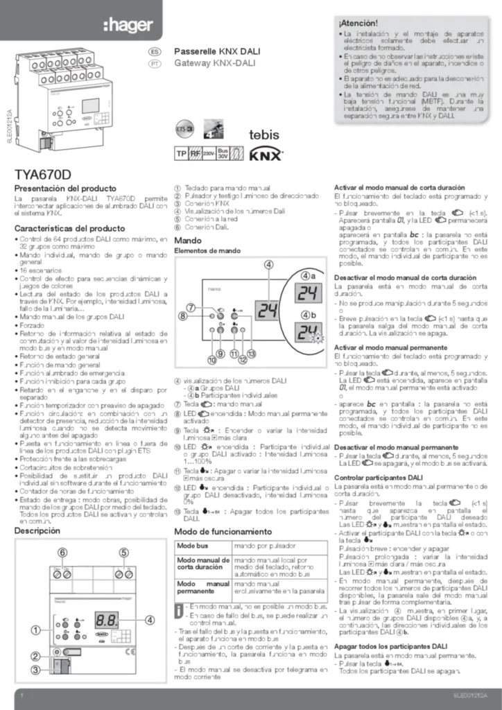 Imagem Manual de instalação es-ES, pt-PT 2015-03-10 | Hager Portugal