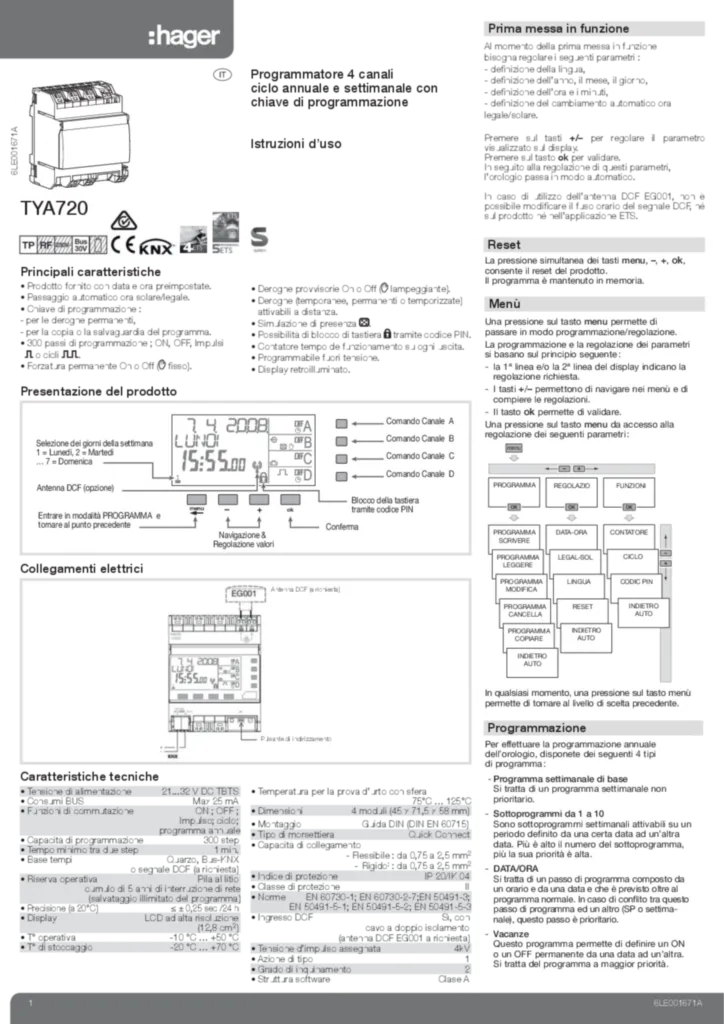 Immagine Manuale di installazione it-IT 2015-04-01 | Hager Italia