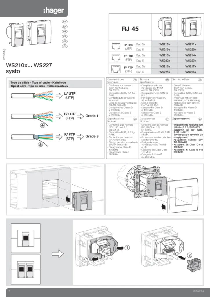 Afbeelding Installatiehandleiding en-GB, es-ES, fr-FR, de-DE, it-IT, nl-NL 2014-04-22 | Hager Nederland