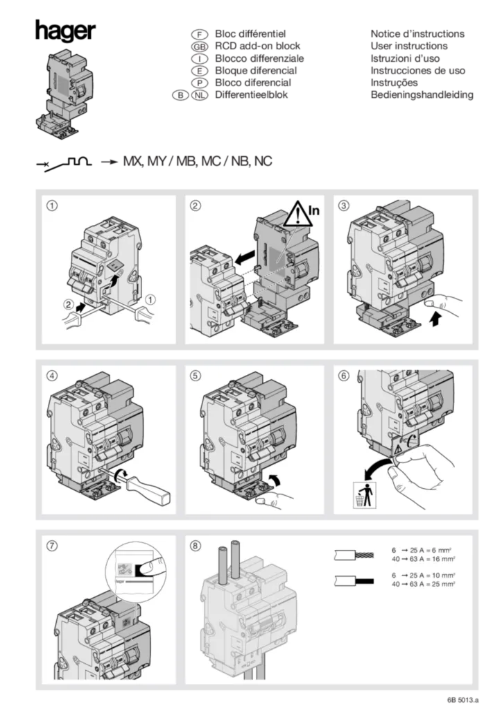 Immagine Manuale di installazione de-DE 2020-01-01 | Hager Italia