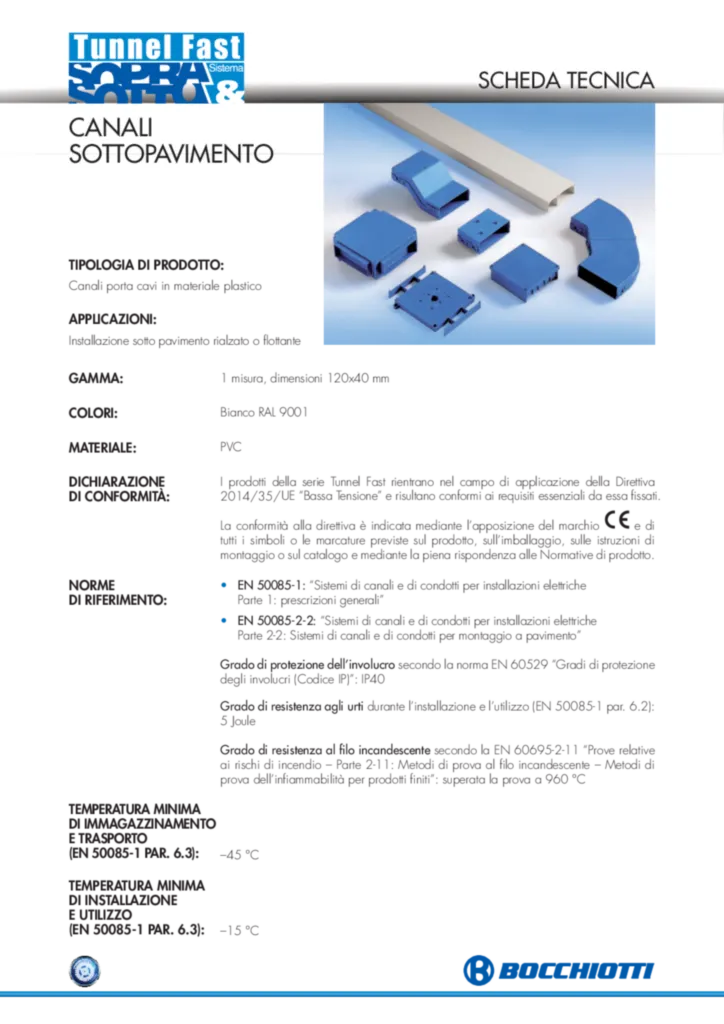 Immagine Scheda_Tecnica_Materiale_Bocchiotti_S_AND_S_TUNNEL_FAST | Hager Italia