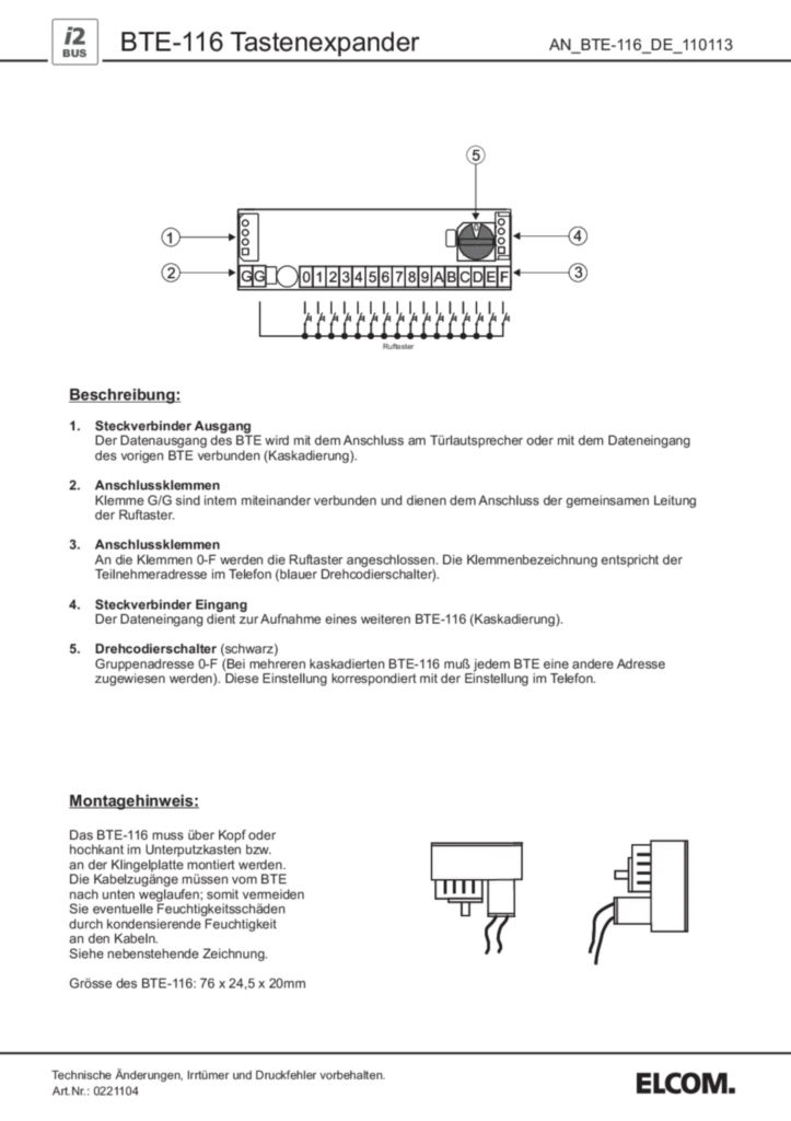 Bild Montageanleitung für 1001311, 1002000 - VKG-200 VideoKits, AudioKits (DE-EN, Stand: 02.2011) | Hager Deutschland