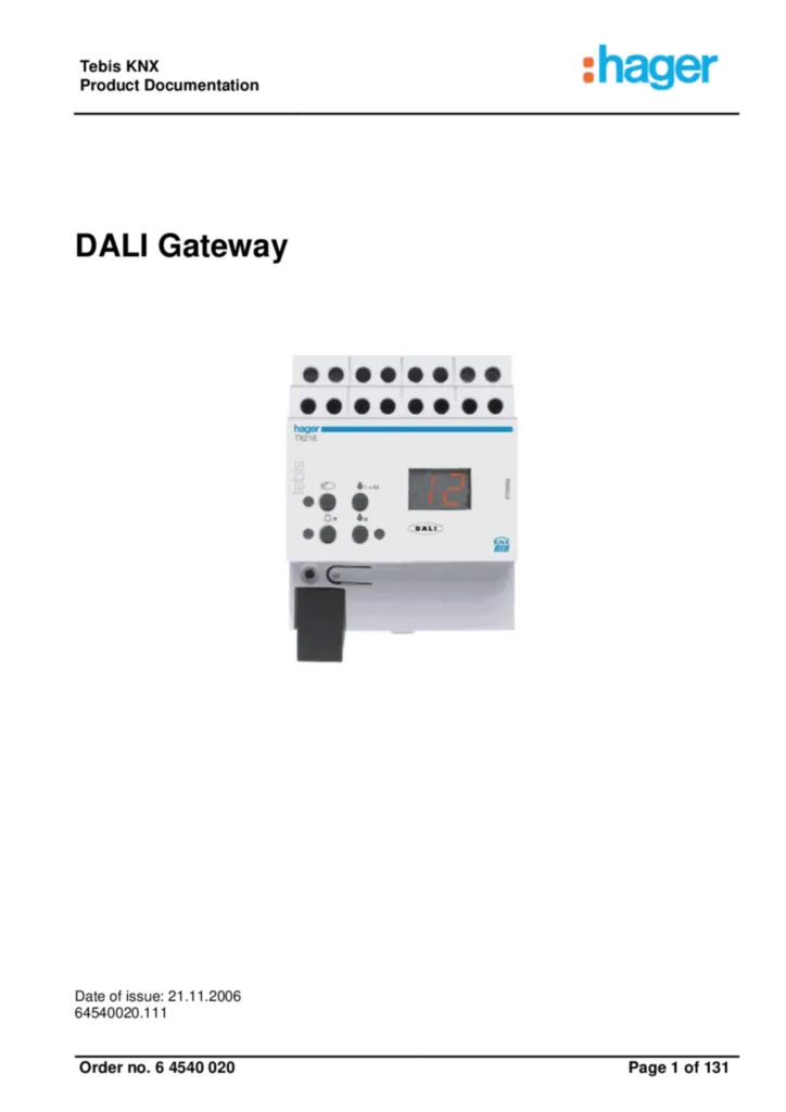 Image description d'application TX216 | Hager Suisse