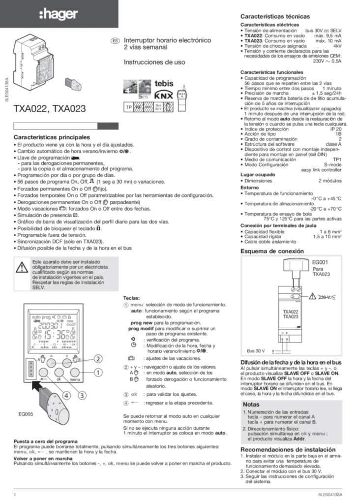 Imagen Manual de instalación es-ES 2009-10-23 | Hager España