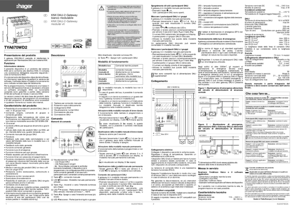 Immagine Manuale di installazione it-IT, sv-SE 2021-02-23 | Hager Italia