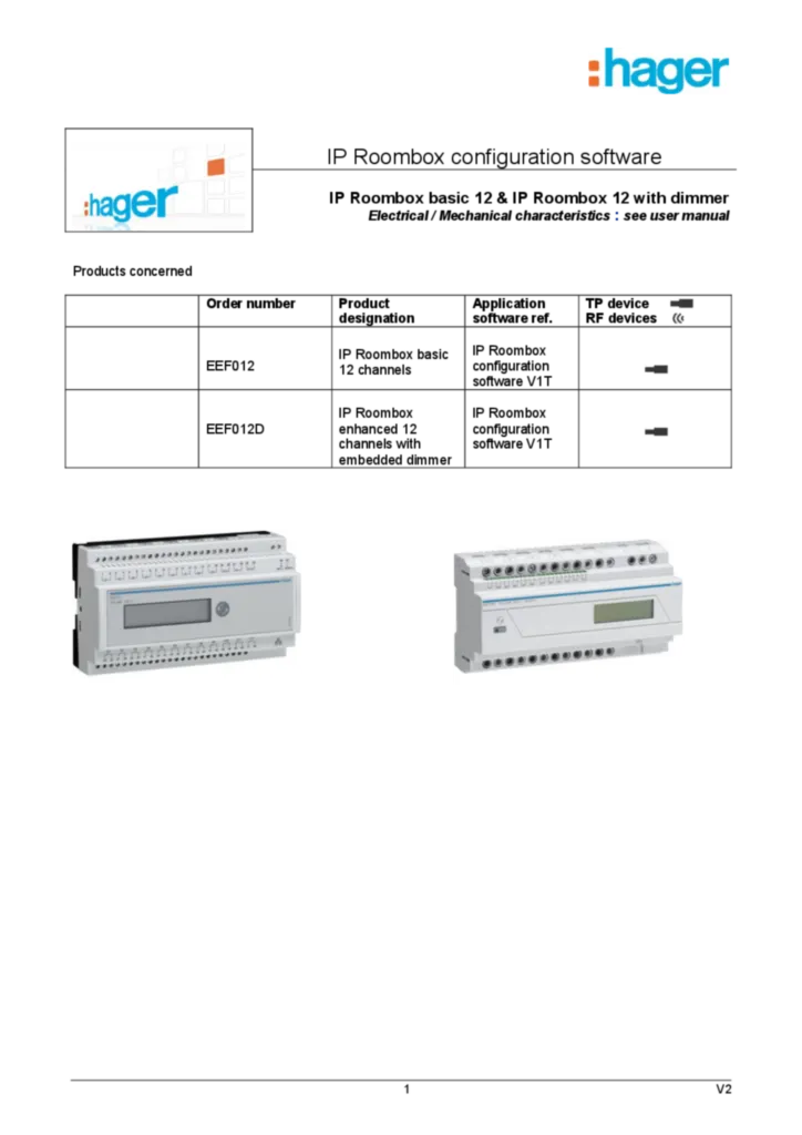 Image USER_MANUAL_IP_ROOMBOX_CONFIGURATION_SOFTWARE | Hager France