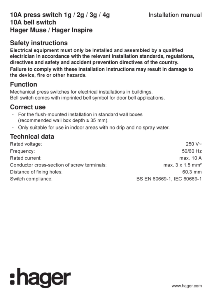 Image Manual for WGML1XXPXX-WGCXL1XXPXX-BXX-EXX - Press switches (EN, 2019-04)  | Hager