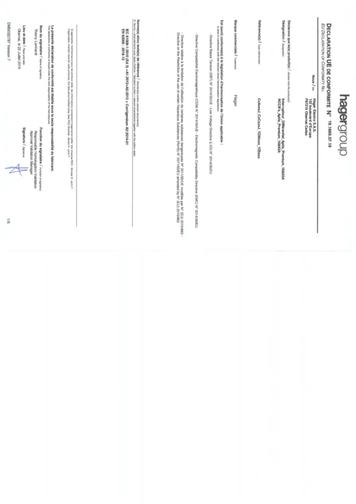 Image Declaration  | Hager