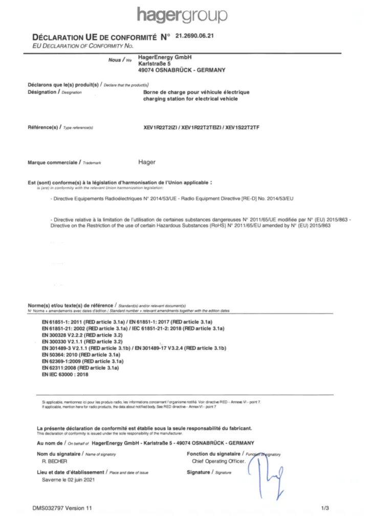 Bild Declaration | Hager Deutschland