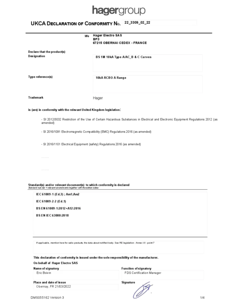 Image Declaration  | Hager