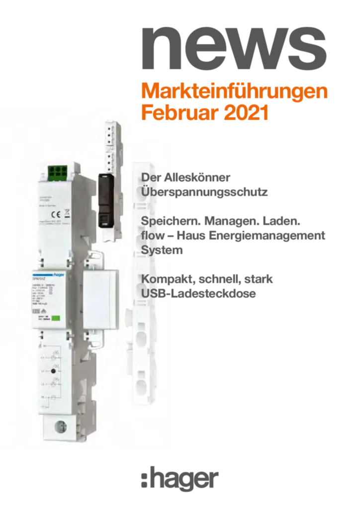 Bild News - Markteinführungen Februar 2021 | Hager Deutschland