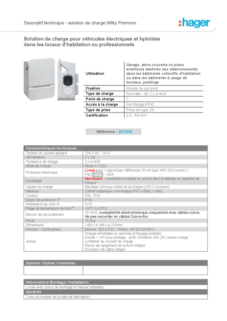 Image Fiche technique witty_XEV205 | Hager France