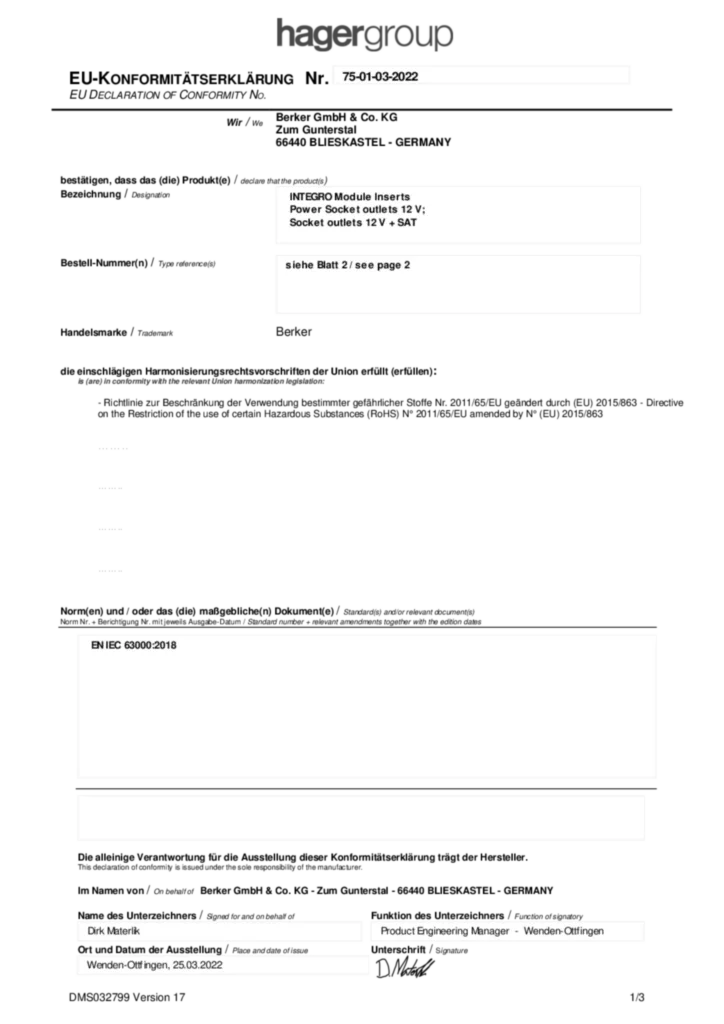 Image Declaration  | Hager