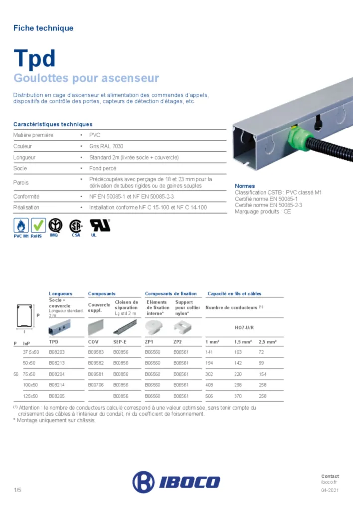 Image IBOCO_goulotte_distribution_ascenseur_1_compartiment_tpd | Hager France