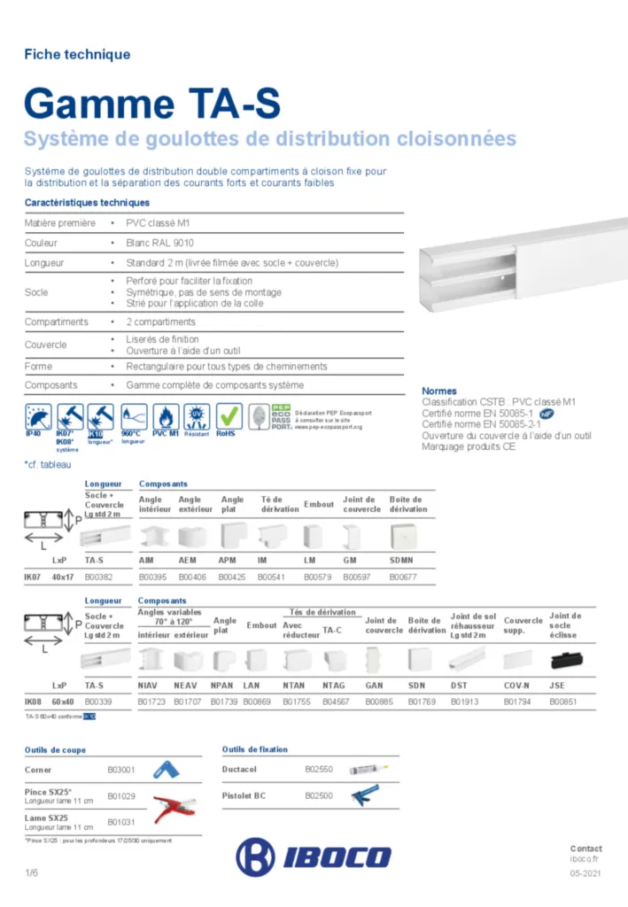 Image IBOCO_goulotte_distribution_cloison_fixe_ta-s | Hager France